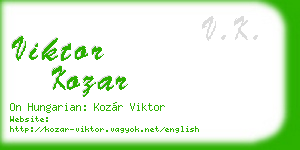 viktor kozar business card